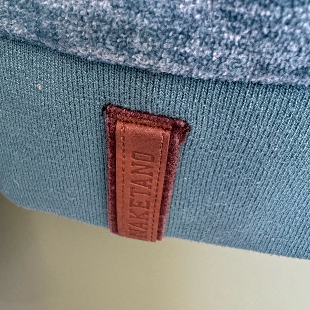 Naketano 🦌 teal velour hoodie size medium / small - Picture 6 of 9